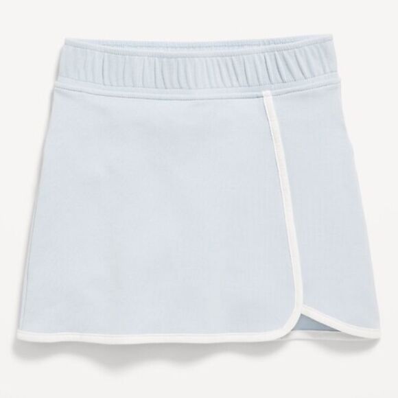 Old Navy size xl 14-16 high waisted dynamic fleece skirt skort light blue white - Picture 1 of 6
